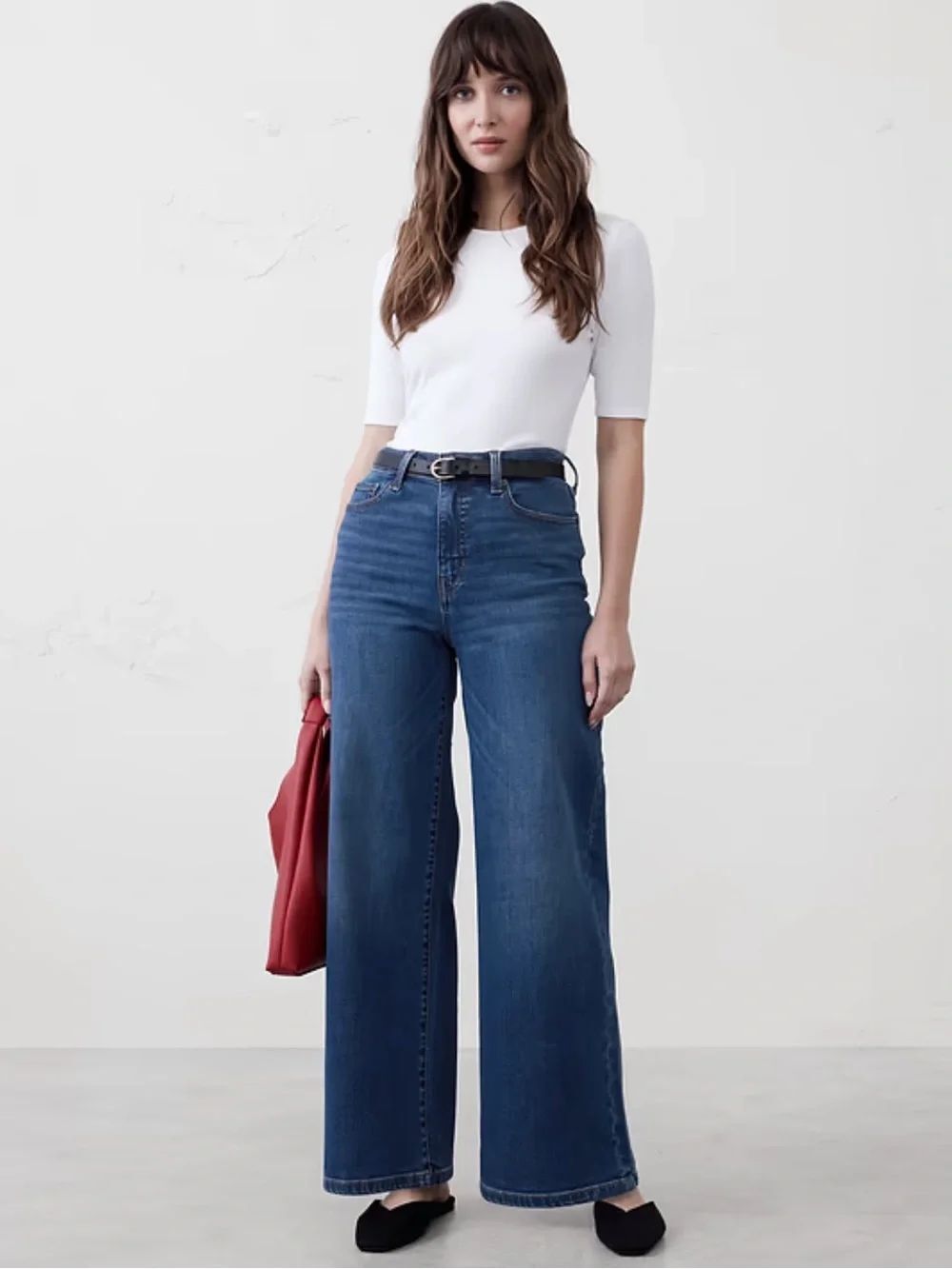 Banana Republic Wide-Leg High-Rise Jeans size 31/12 Petite